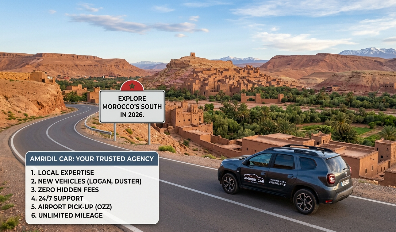 LA MEILLEUR AGENCE DE LOCATION DE VOITURES À OUARZAZATE